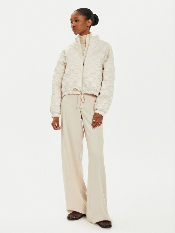 TWINSET TWINSET Μπουφάν μεταβατικό 242TP2021 Εκρού Relaxed Fit