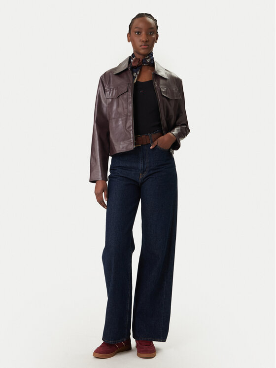 Tommy Jeans Tommy Jeans Majica DW0DW22265 Crna Slim Fit