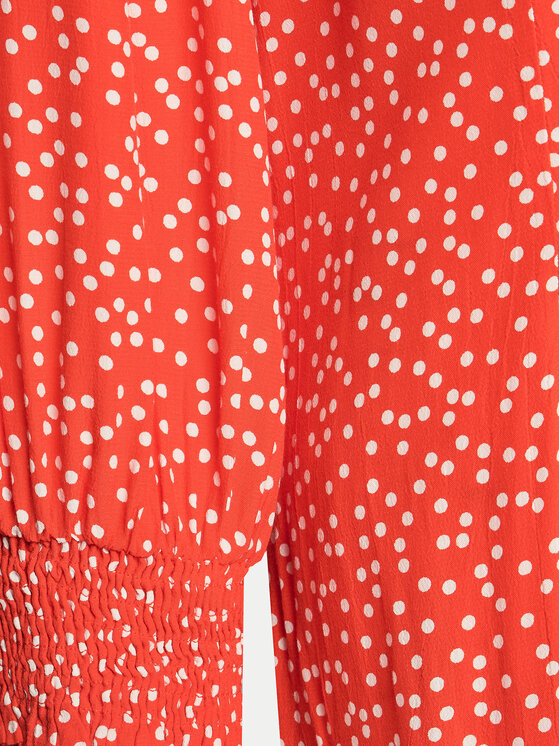Pieces Pieces Poletna obleka Sui 17149330 Rdeča Regular Fit