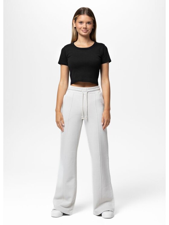 PITBULL PITBULL Spodnie dresowe Washed LOVIA WIDE LEG Biały Regular Fit