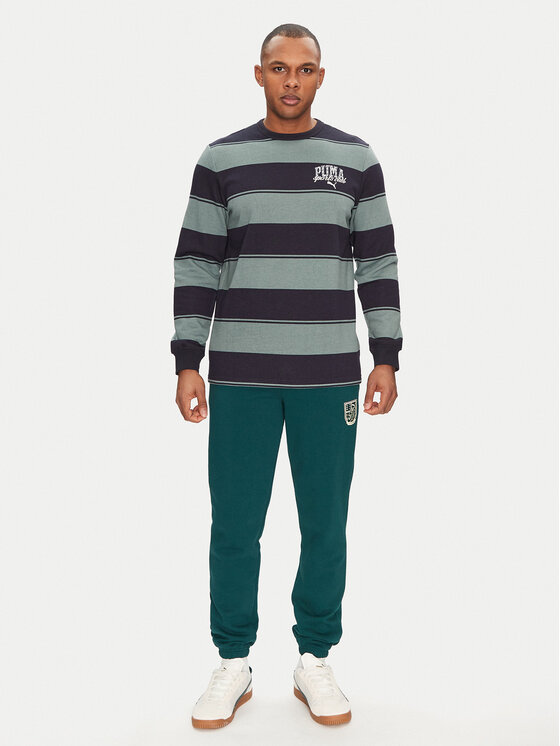 Puma Puma Teplákové kalhoty Sports Legacy Graphic 629631 Zelená Regular Fit