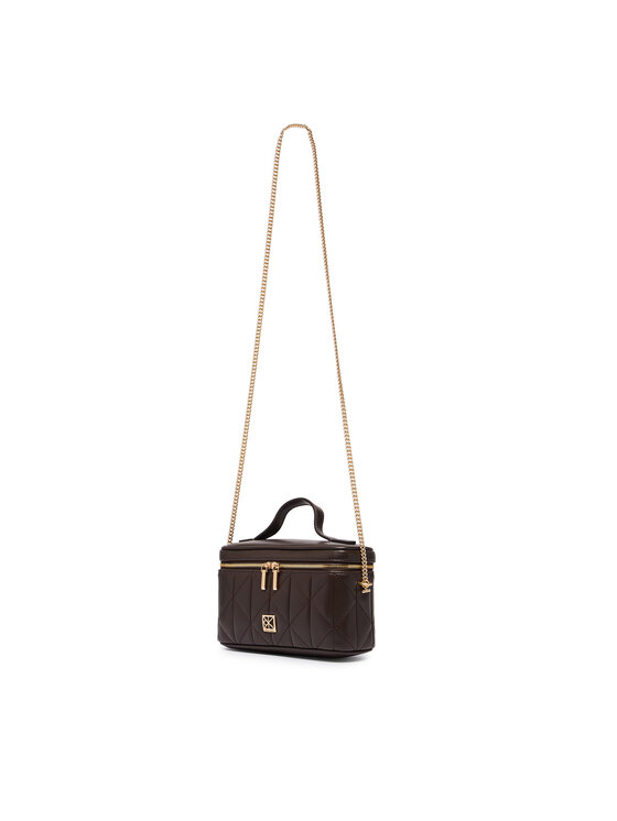 Calvin Klein Calvin Klein Handtasche Quilted Beauty Case On Chain LV04F1123G Dunkelbraun