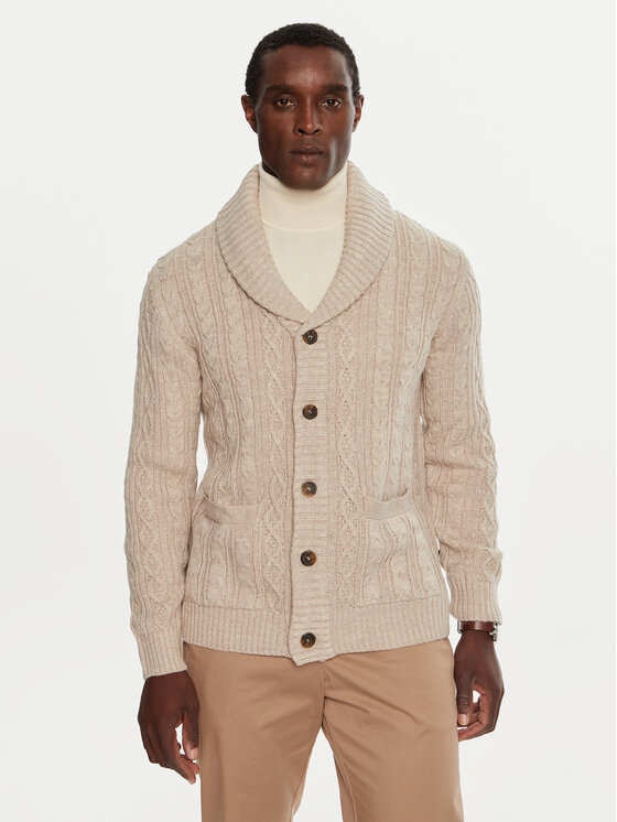 INDICODE INDICODE Cardigan Interly 35-823 Écru Regular Fit
