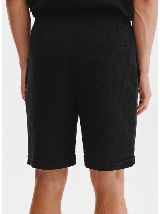 Pako Lorente Pako Lorente Szorty materiałowe P25SF-WS-009 Czarny Classic Fit