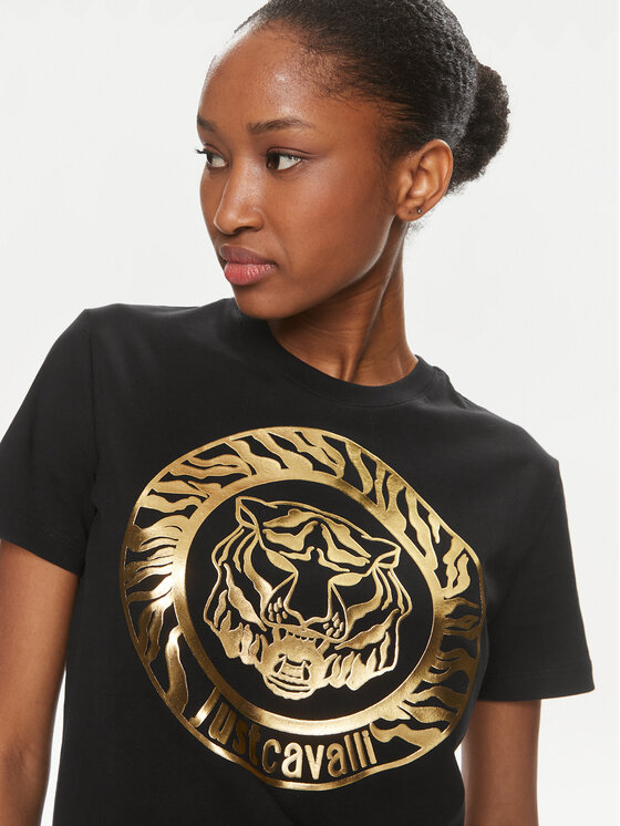 Tシャツ・カットソー JUST CAVALLI Woman T-Shirt Black 77PAHA02CJ718 899 Just Cavalli T-shirt 76PAHG12 Nero Regular Fit | Modivo.it