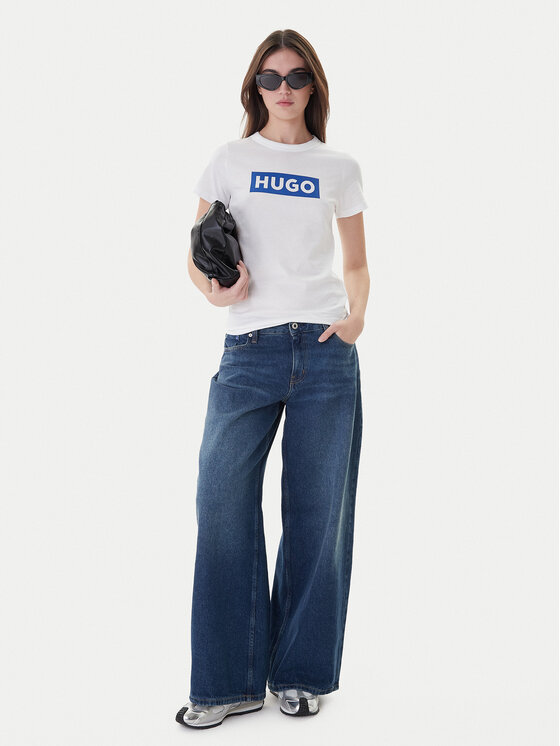 HUGO HUGO Póló Classic 50510772 Fehér Slim Fit