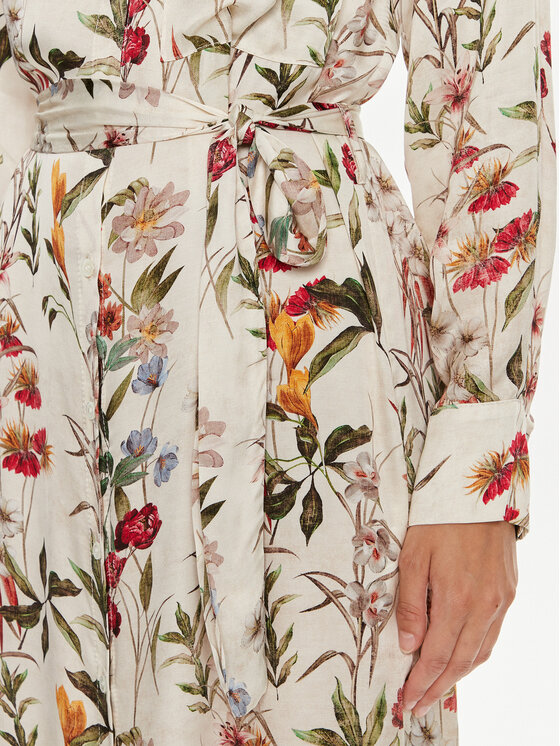 ViCOLO ViCOLO Рокля тип риза TB2135 Бежов Regular Fit