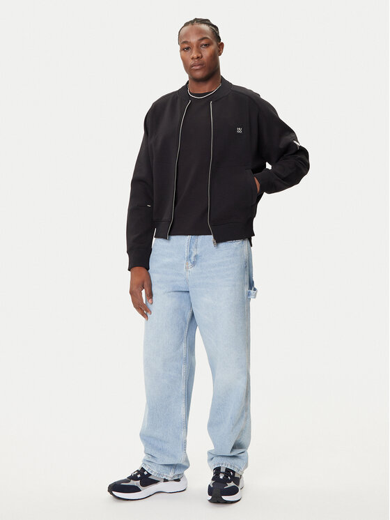 HUGO HUGO Bluza Dargenzip 50542590 Czarny Oversize