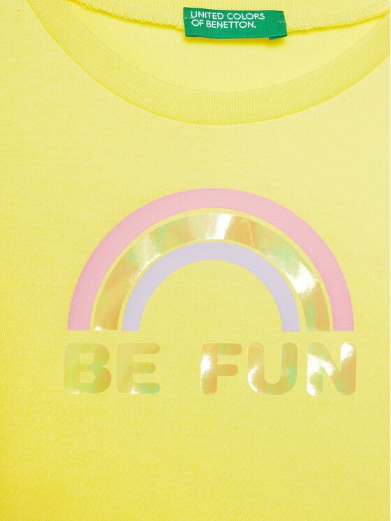 United Colors Of Benetton United Colors Of Benetton Тишърт 3096G10E5 Жълт Boxy Fit