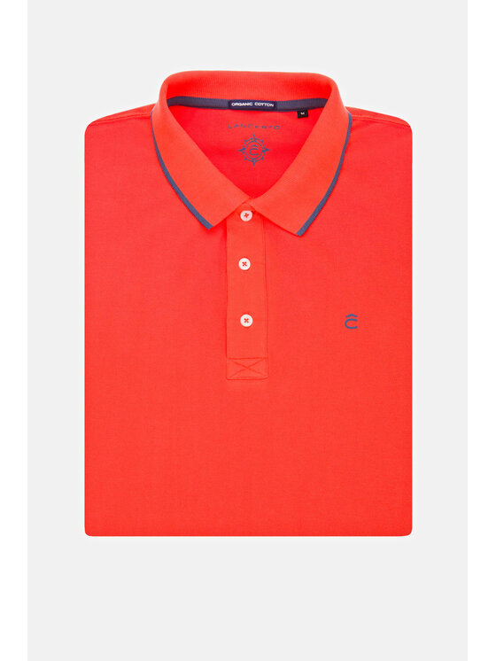 Lancerto Lancerto Polo Dominic PO124121000025 Pomarańczowy Regular Fit