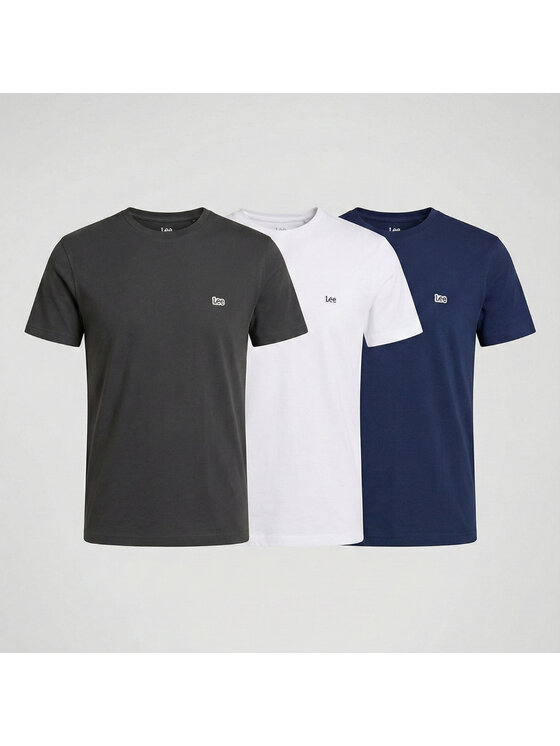 Lee Lee T-shirt SS SMALL LOGO TEE Blu scuro Regular Fit