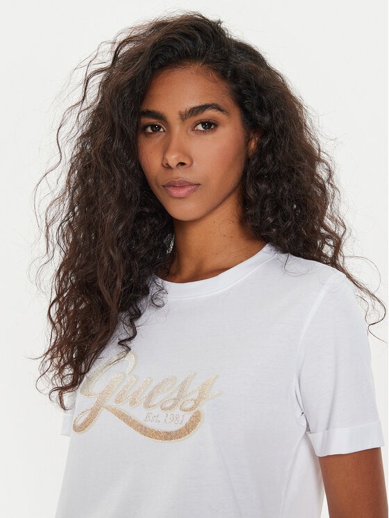 Guess Guess Тишърт W4YI09 JA914 Бял Regular Fit