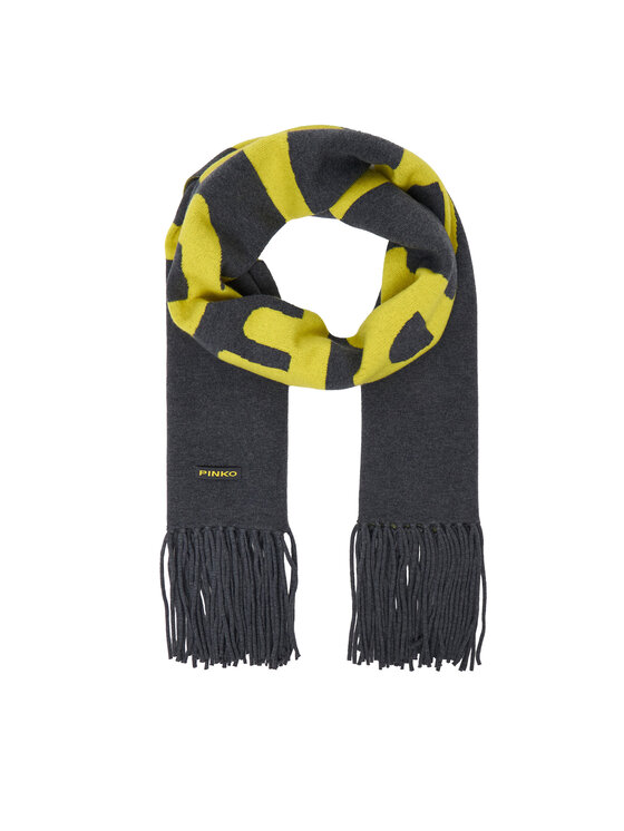 PINKO PINKO Зимен шал Ojos Azules Sciarpa AI 24-25 BLK01 104313 A26I Сив