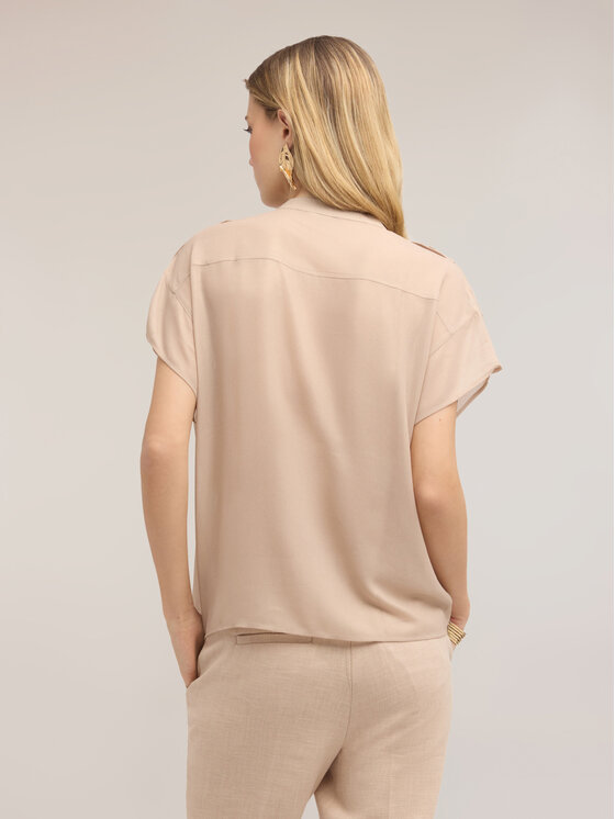 Motivi Motivi Koszula 5223Q001015N002 Kremowy Boxy Fit