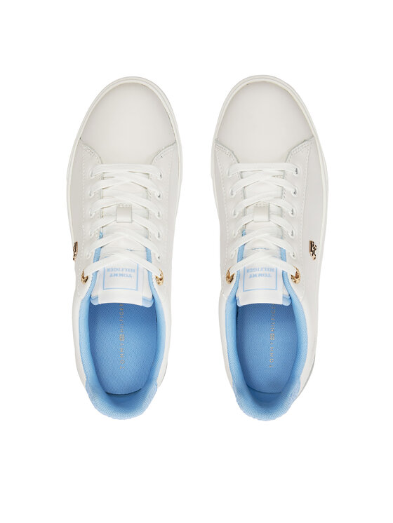 Tommy Hilfiger Tommy Hilfiger Sneakersy Elevated Essent Sneaker Monogram FW0FW07999 Écru