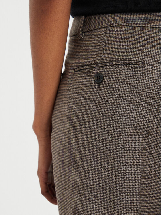 Weekend Max Mara Weekend Max Mara Kalhoty z materiálu Caldaia 2425136132 Hnědá Slim Fit