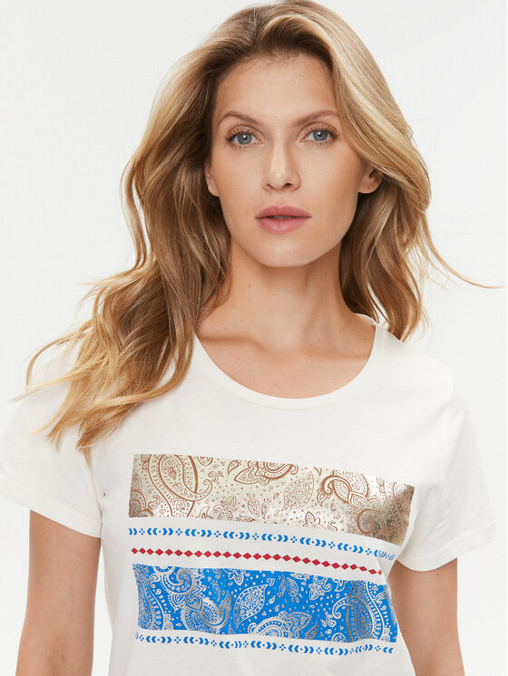 Cream Cream Marškinėliai Tuna 10610058 Balta Relaxed Fit