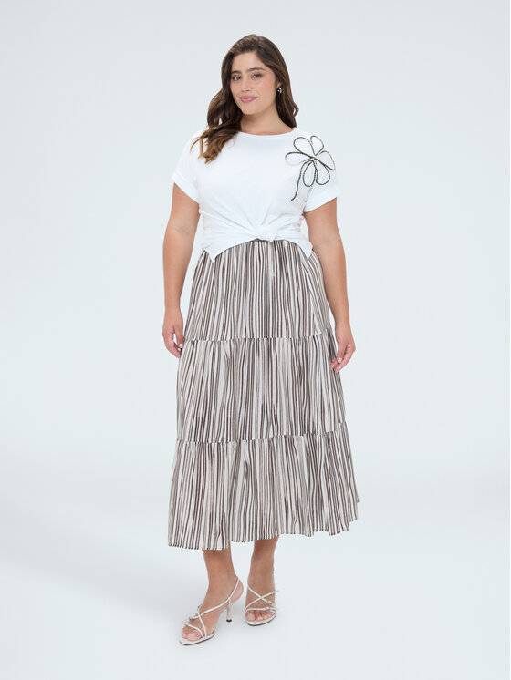 Fiorella Rubino Fiorella Rubino Spódnica maxi 1015L000545N0S1 Brązowy A-Line Fit