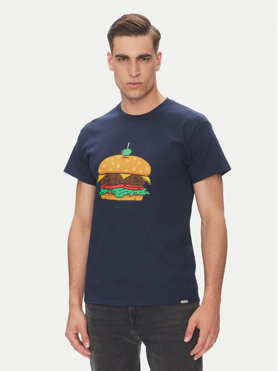 Etnies Męski T-Shirt, rozmiar XL, Granatowy, Burger 4130004128