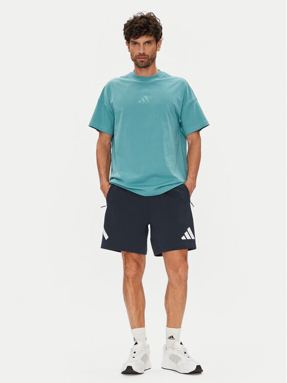adidas adidas T-shirt ALL SZN JX5085 Tirkizna Loose Fit