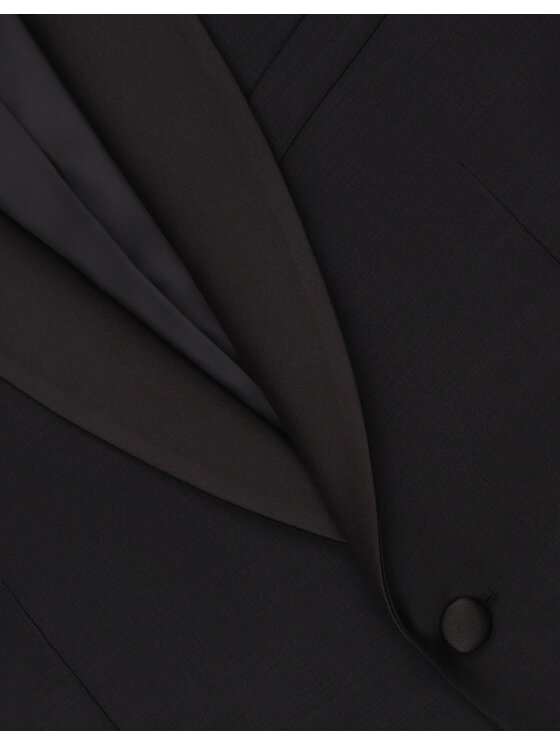 Borgio Borgio Marynarka cesaro_czarna Czarny Slim Fit