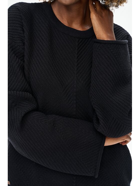 blue shadow blue shadow Sweter Pascal Czarny Regular Fit