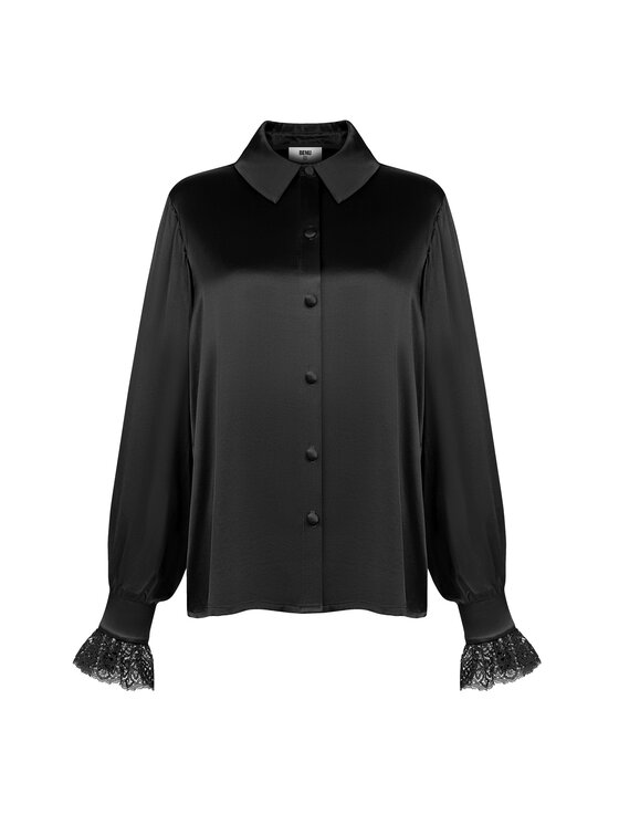 BENU BENU Koszula lejąca Czarny Relaxed Fit
