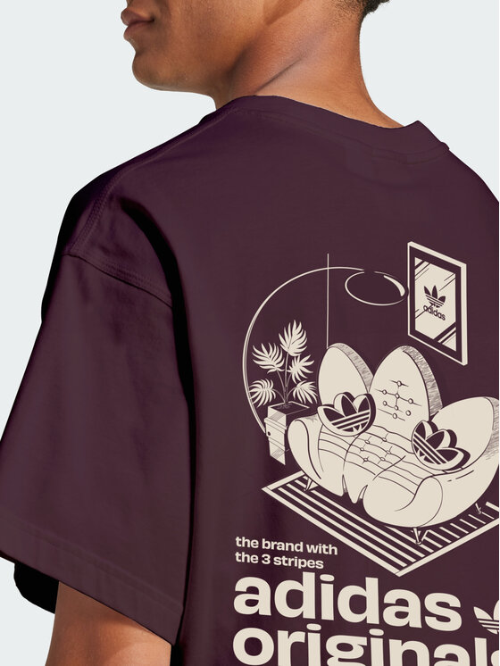 adidas adidas T-Shirt Sofa Graphic Tee Czerwony Oversize