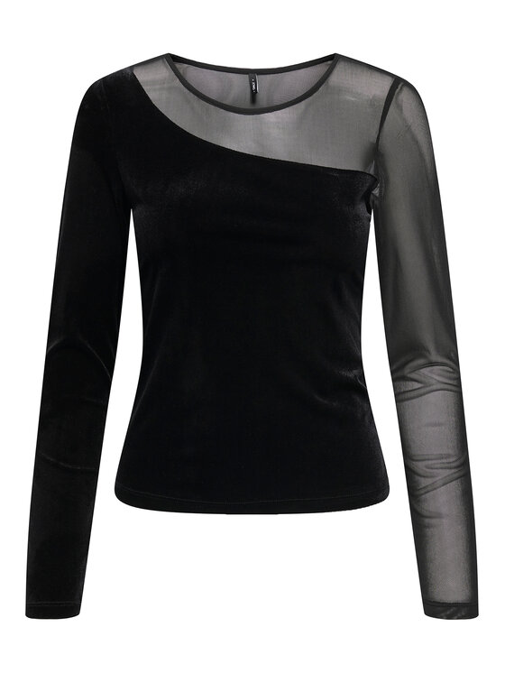 ONLY ONLY Blúz Smooth 15360668 Fekete Slim Fit