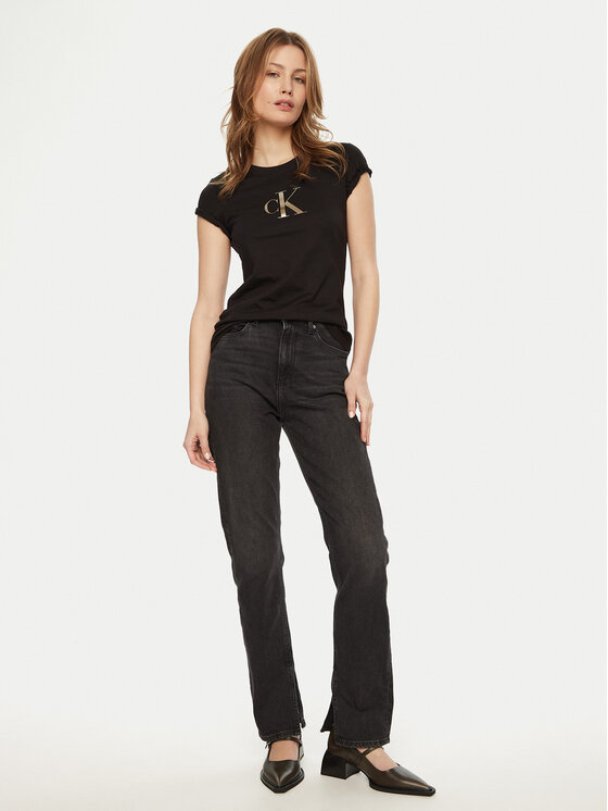 Calvin Klein Jeans Calvin Klein Jeans Τζιν Authentic J20J225013 Μαύρο Straight Fit