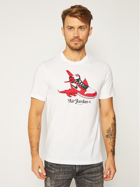 Nike T shirt Jordan Brand CN3596 Bianco Standard Fit Modivo