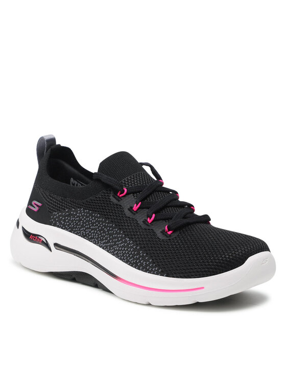 Skechers Skechers Sneakersy Go Walk Arch Fit 124863/BKHP Čierna