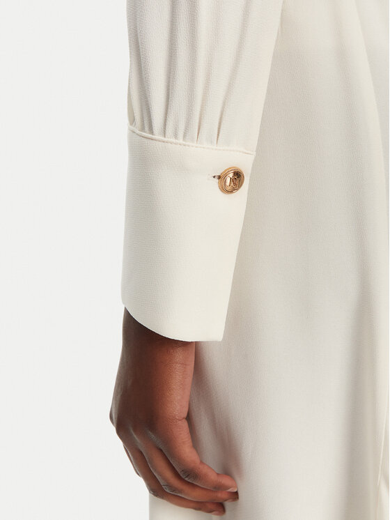 Elisabetta Franchi Elisabetta Franchi Sukienka koktajlowa AB-863-52E2-V590 Écru Regular Fit