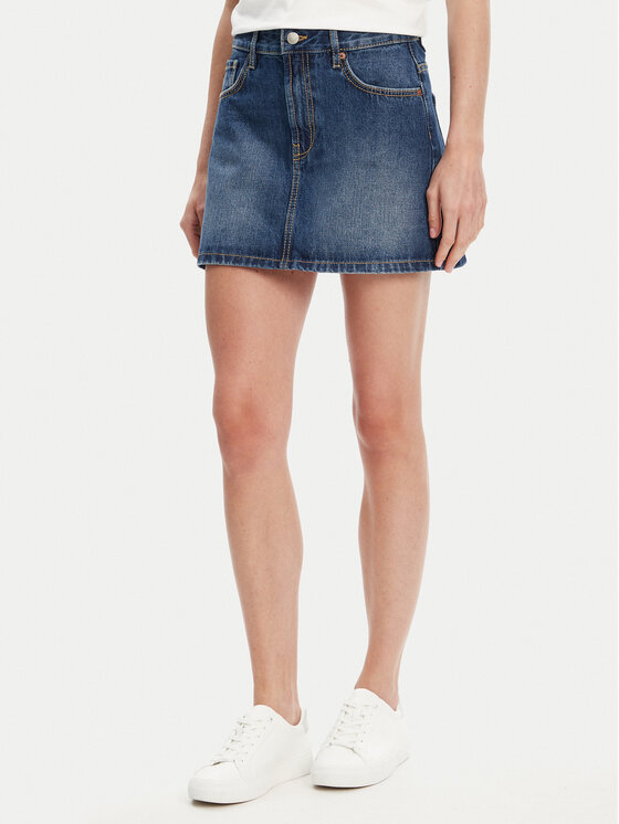 United Colors Of Benetton United Colors Of Benetton Farmer szoknya 4AW7D004U Kék Regular Fit