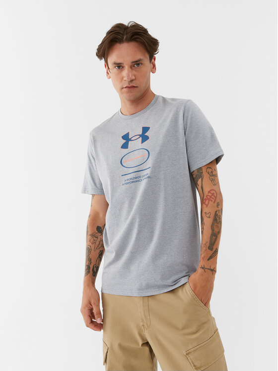 Under Armour T-shirt Ua Core Novelty Graphic Ss 1380957 Siva Loose Fit