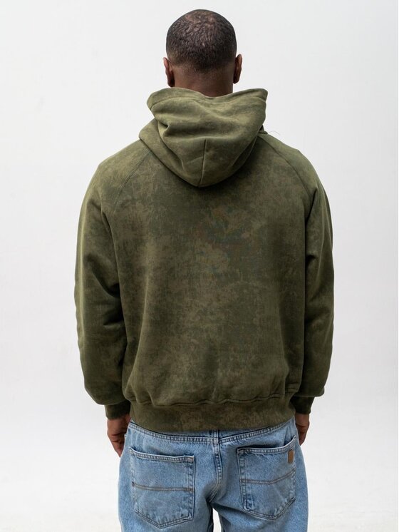 Jigga Wear Jigga Wear Bluza Szeroka luźna acid wash 131037 Zielony Oversize
