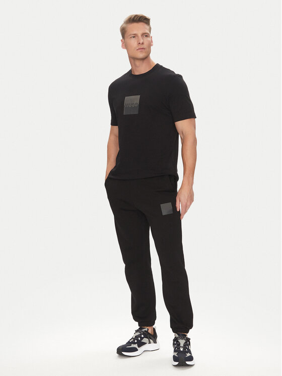 HUGO HUGO T-Shirt Dusplit 50542784 Czarny Regular Fit
