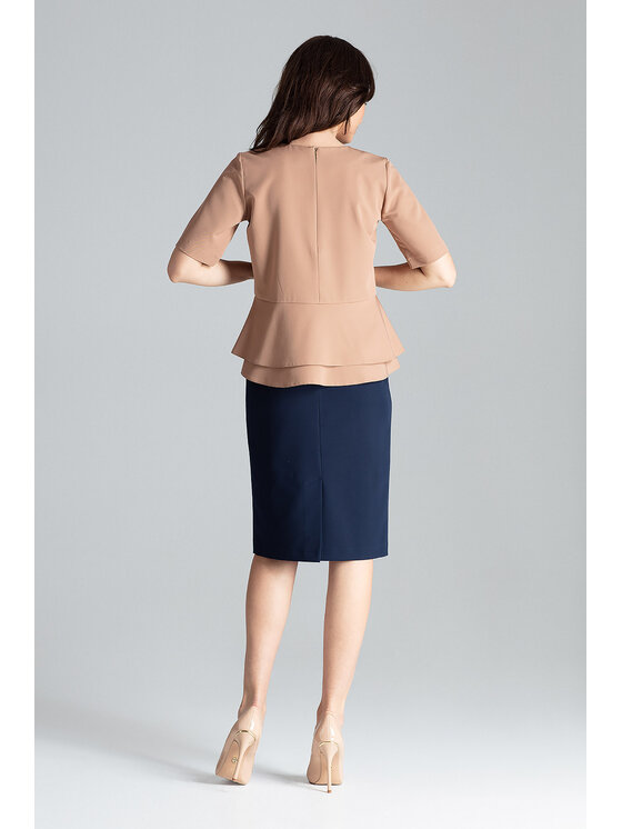 Lenitif Lenitif Blusa L026 Marrone Regular Fit