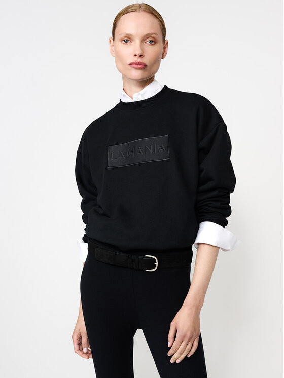 La Mania La Mania Mikina MEA Čierna Classic Fit