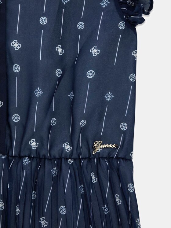 Guess Guess Elegantes Kleid J6RK13 WA2T0 Dunkelblau Regular Fit