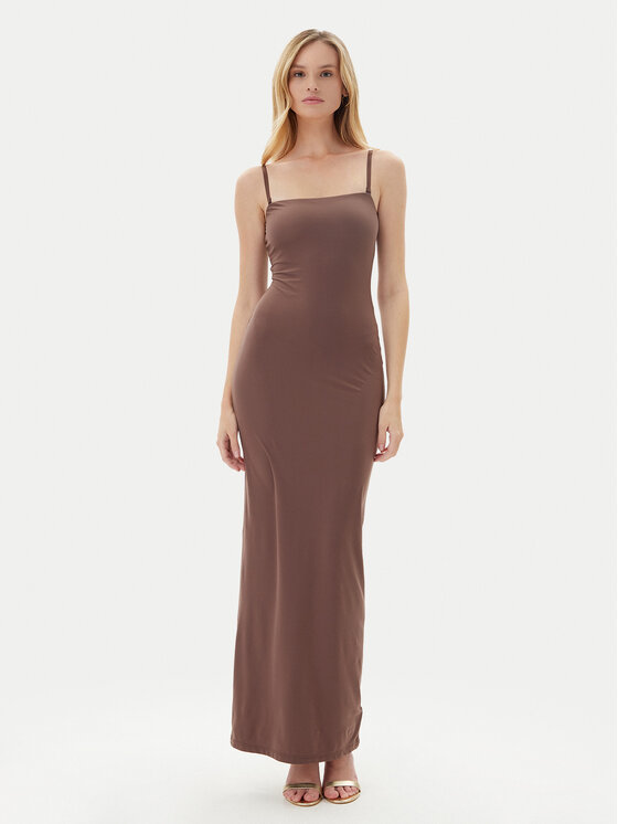 Guess Guess Vsakodnevna obleka O5GK00 KCDE0 Rjava Bodycon Fit