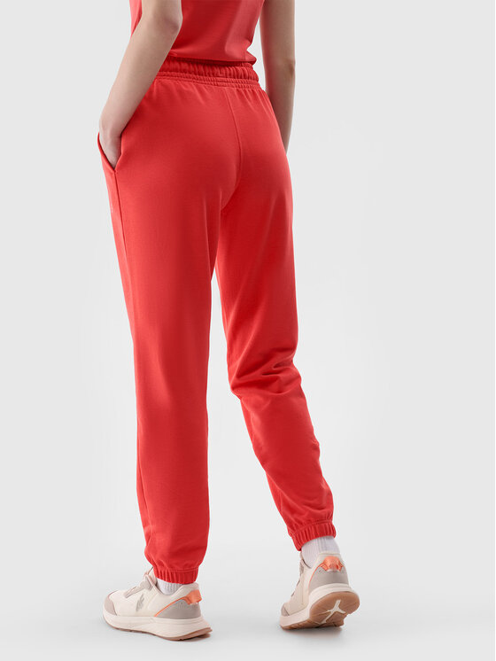 4F 4F Spodnie dresowe NOS Czerwony Regular Fit