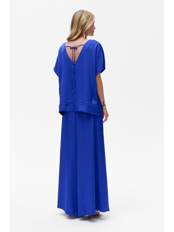 blue shadow blue shadow Spodnie damskie Cygaro Niebieski Regular Fit