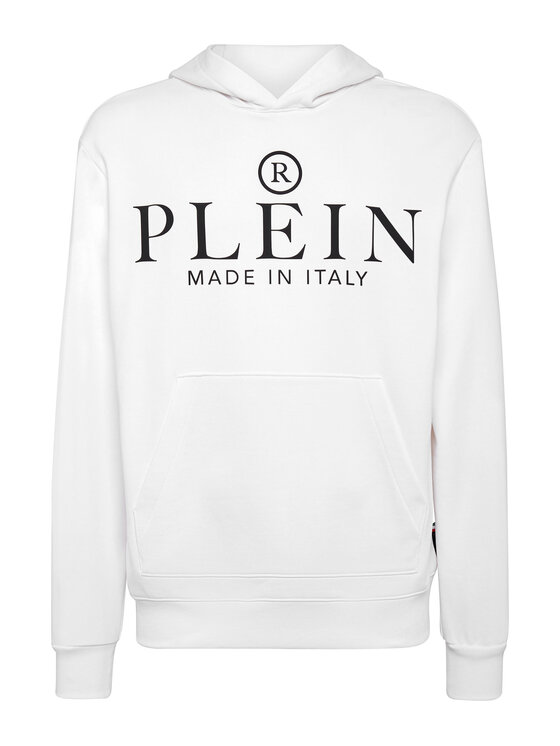 PHILIPP PLEIN PHILIPP PLEIN Mikina 205 Bílá Regular Fit