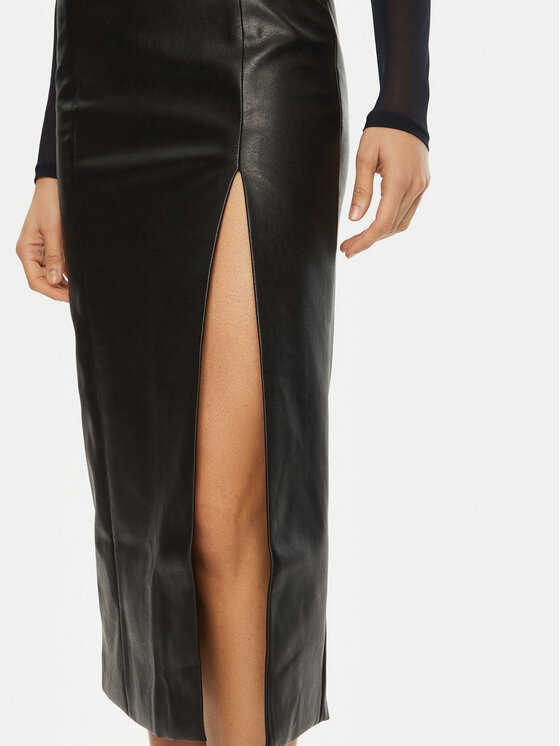 BARDOT BARDOT Suknja od imitacije kože 58855SB1 Crna Regular Fit