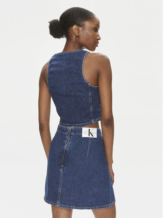 Calvin Klein Jeans Calvin Klein Jeans Felső J20J222799 Kék Slim Fit