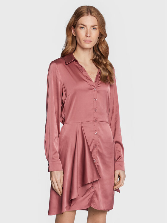 Guess Guess Marškinių tipo suknelė Alya W2BK83 WF1T2 Rožinė Regular Fit