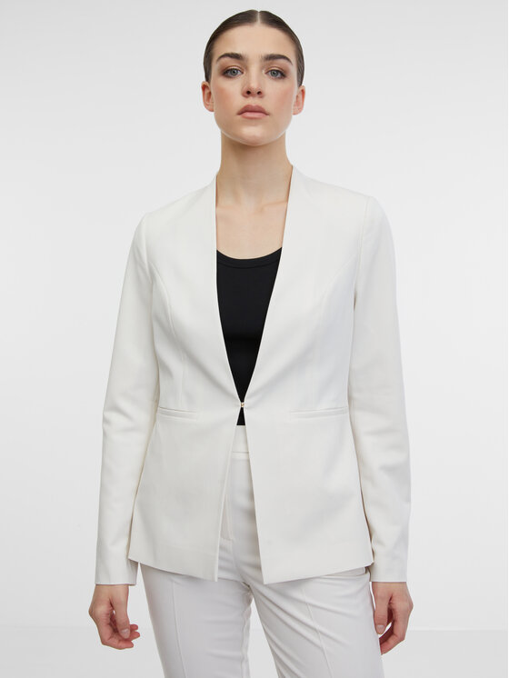 Orsay Orsay Marynarka 1000136044000__36 Biały A-Line Fit