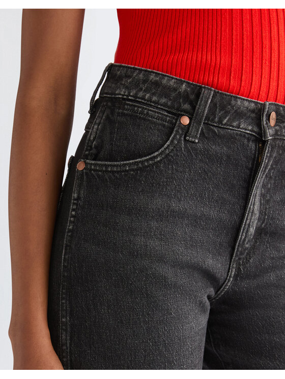 Wrangler Wrangler Szorty jeansowe COWBOY SHORT 5 INCH Szary Loose Fit