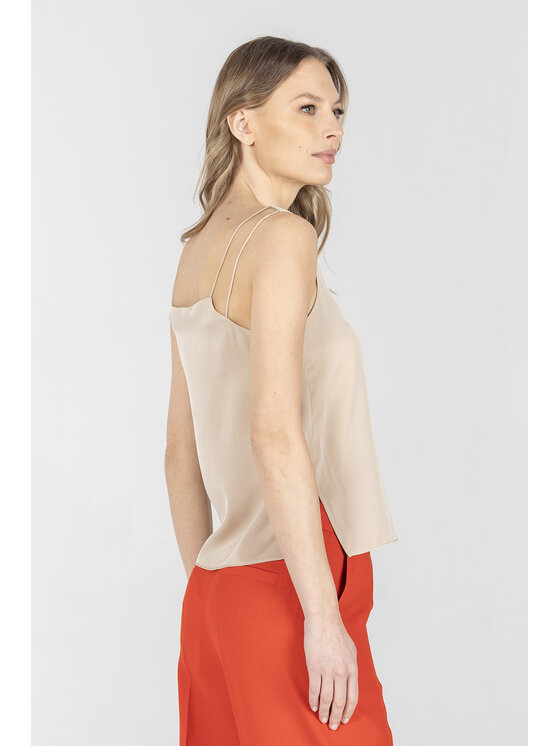 Deni Cler Milano Deni Cler Milano Top T-DC-0008-F2-80-12-1 Beżowy Regular Fit